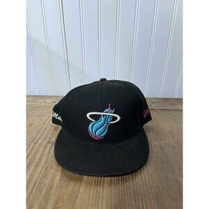 Miami Heat Pink Black SnapBack Hat Cap NBA K Mitch New Era 9 Fifty